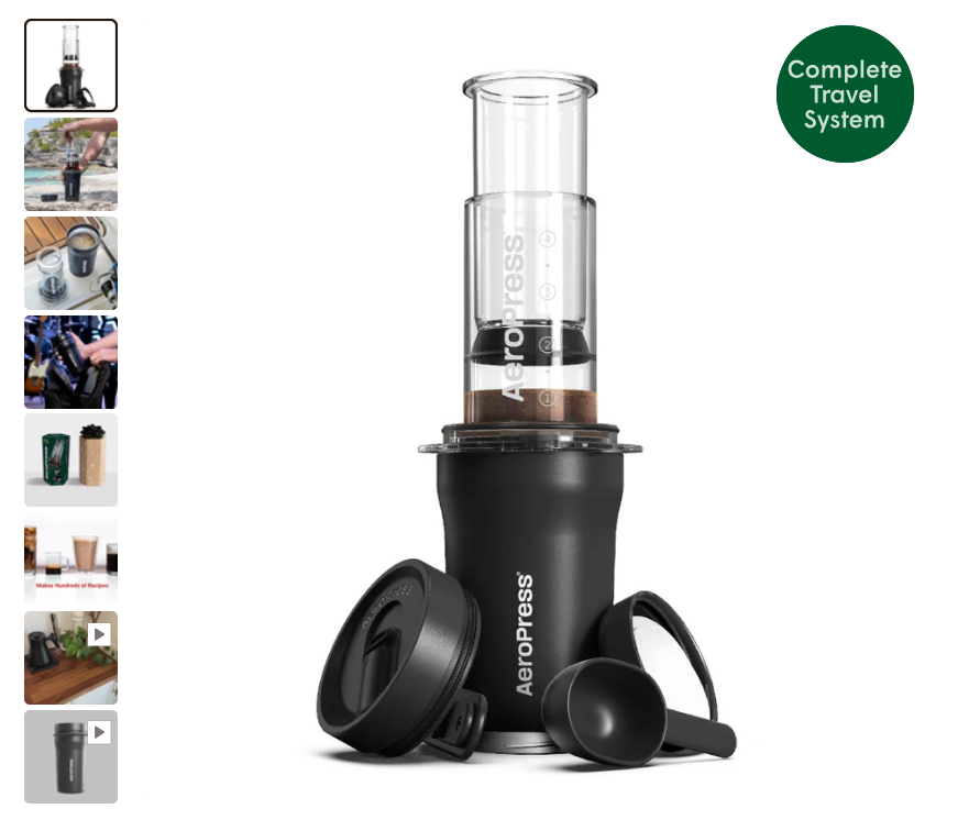 AeroPress GO PLUS, Travel Kit (black)